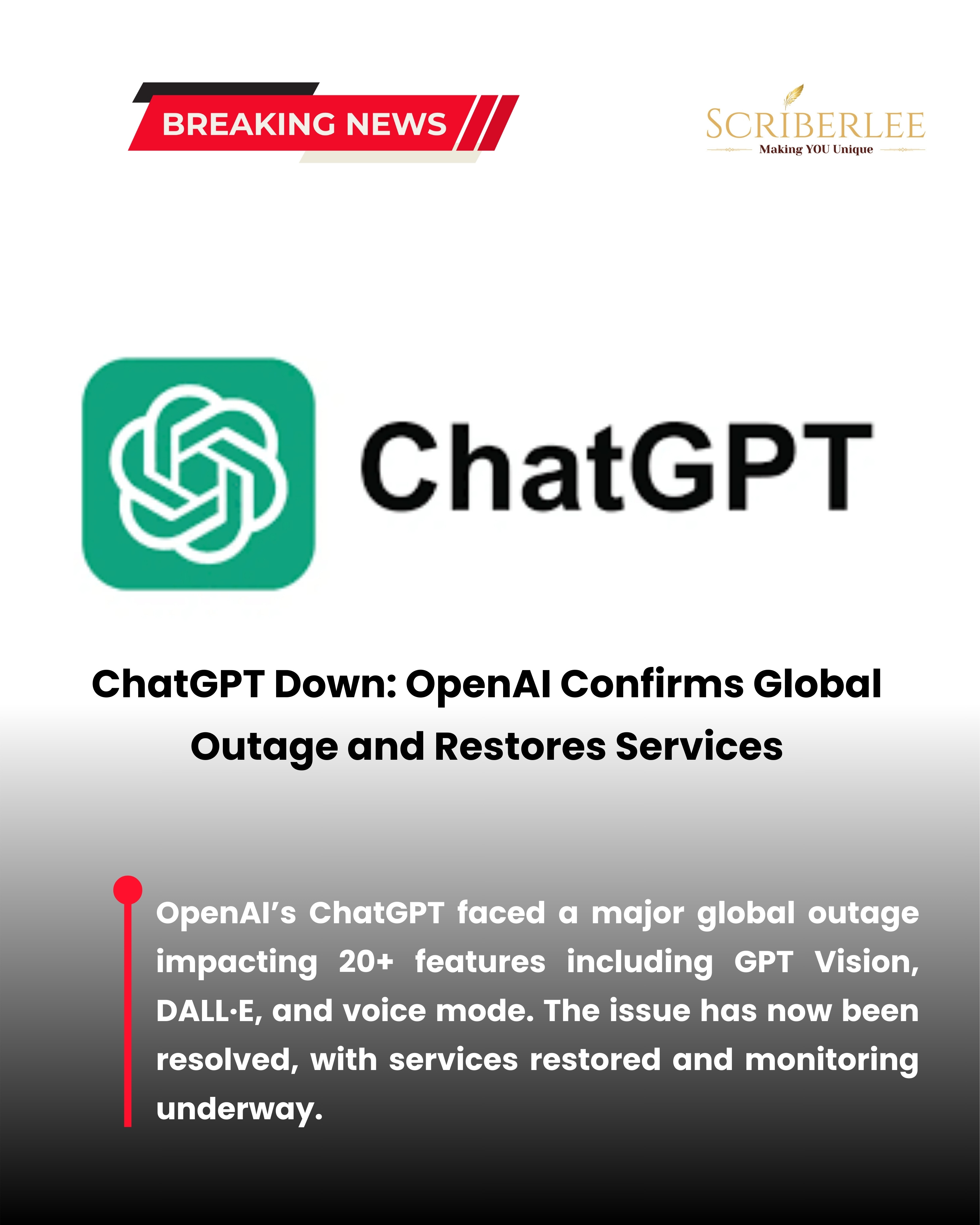 ChatGPT Outage: OpenAI Offers Update as Services Disrupted