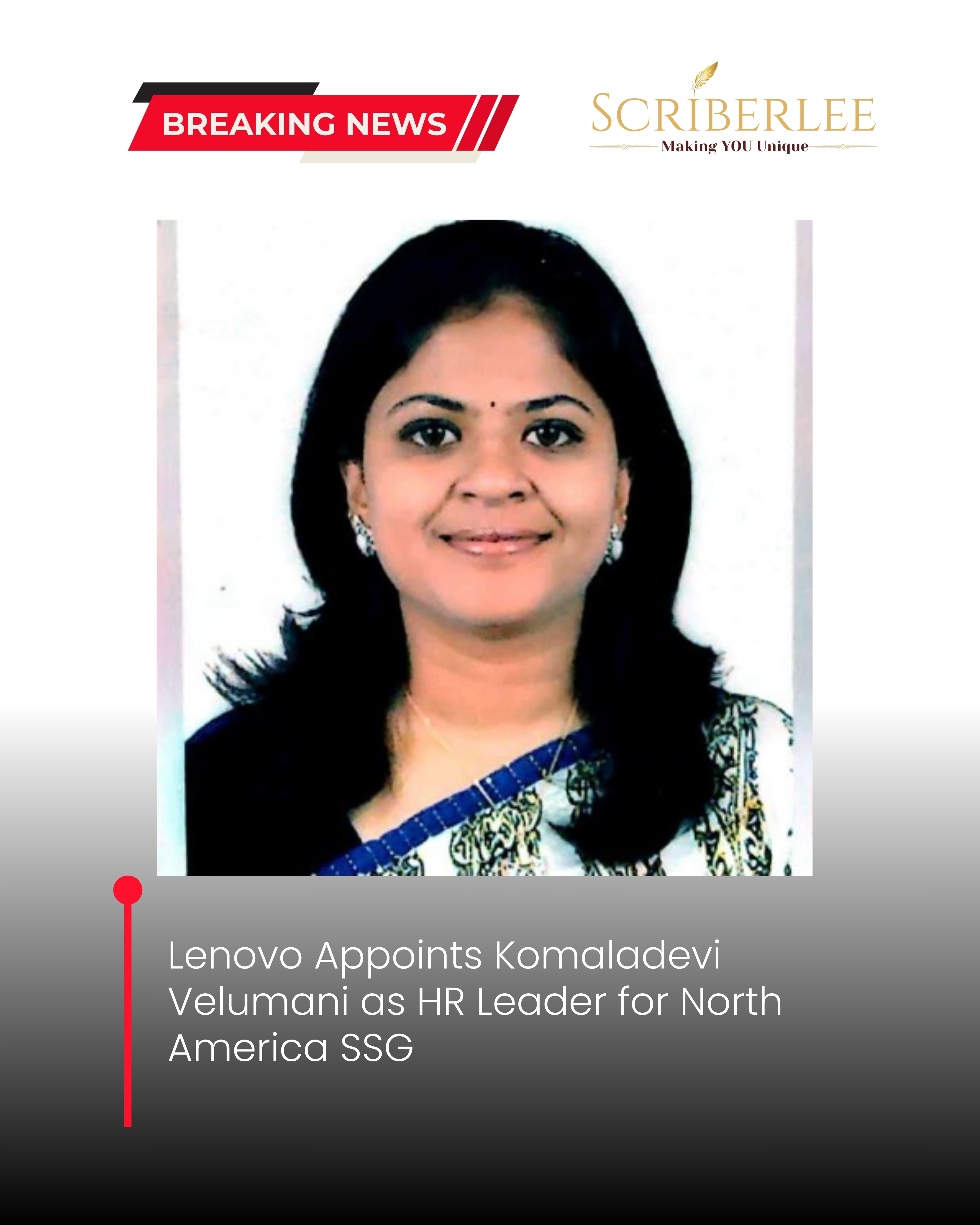 Lenovo Appoints Komaladevi Velumani as HR Leader for North America SSG